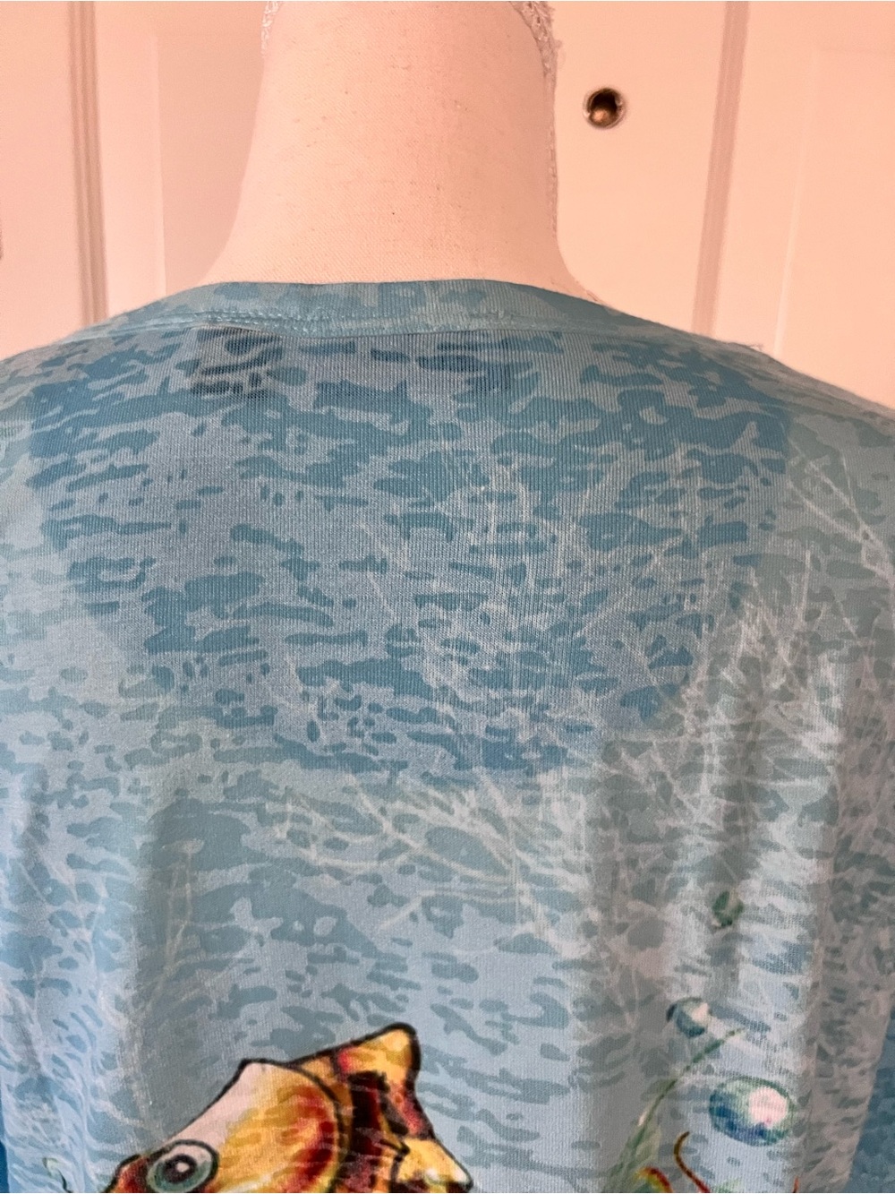 Light Blue Sequin Seahorse Tee - Picture 4 of 11